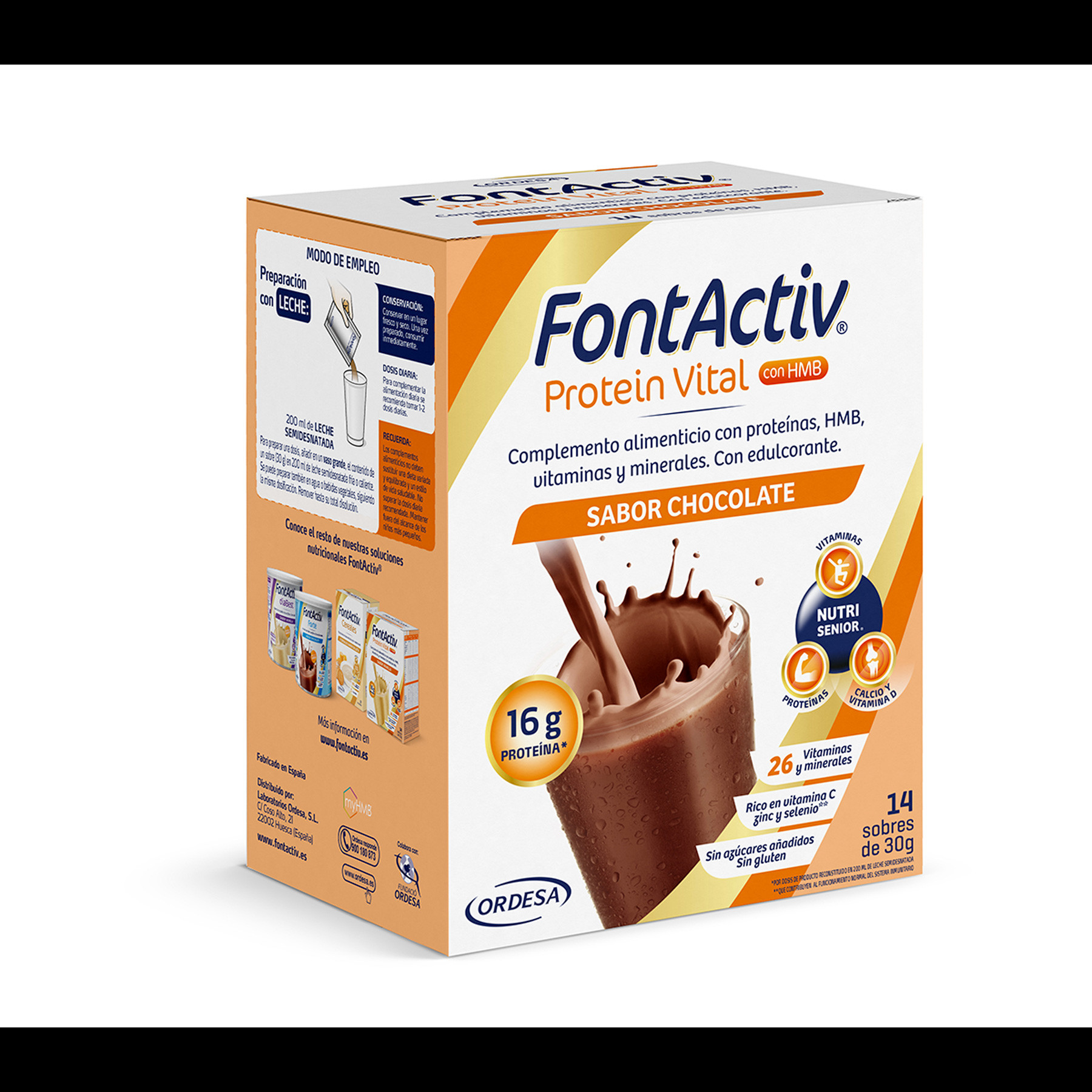 Imagen de Fontactiv protein vital chocolate 14 sobres